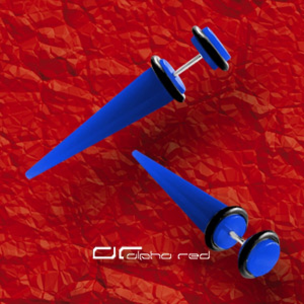 &raquo;&raquo;&raquo; NEON ACRYL FAKE OHR PIERCING EXPANDER blau 1736