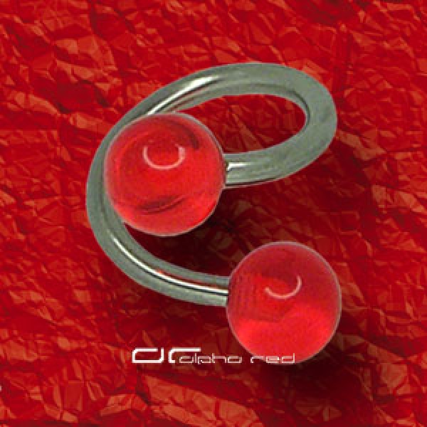 &raquo;&raquo;&raquo; PIERCING BODY SPIRALE UV SHEER rot 1301