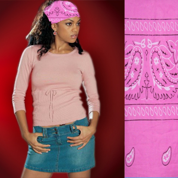 &raquo;&raquo;&raquo; BANDANA / BIKER KOPFTUCH pink 1582