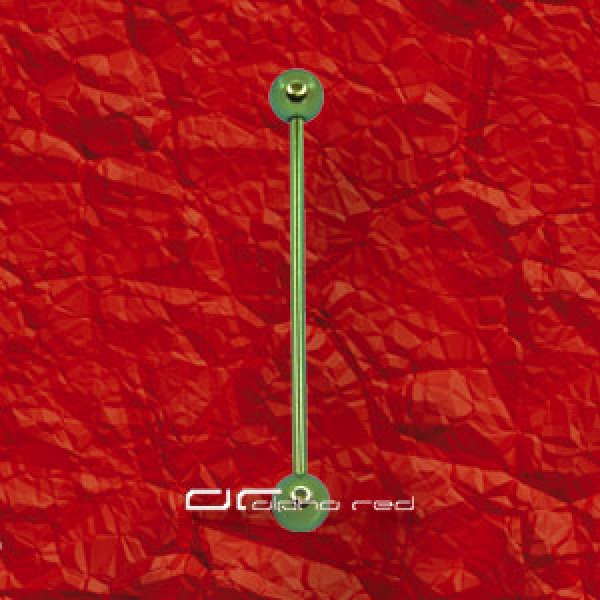 &raquo;&raquo;&raquo; INDUSTRIAL BARBELL OHR PIERCING TITAN gr&uuml;n 2644