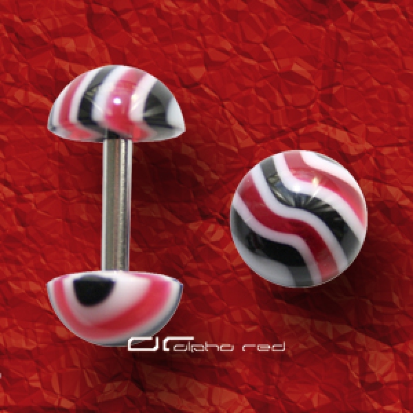 &raquo;&raquo;&raquo; FAKE UV CHEATER PLUG PIERCING Loop wei&szlig; schwarz rot 4142