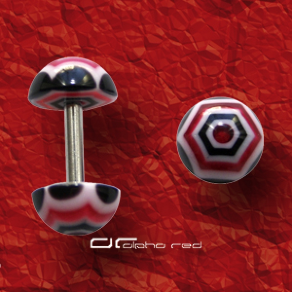 &raquo;&raquo;&raquo; FAKE UV CHEATER PLUG PIERCING COB WEB wei&szlig; schwarz rot 4157