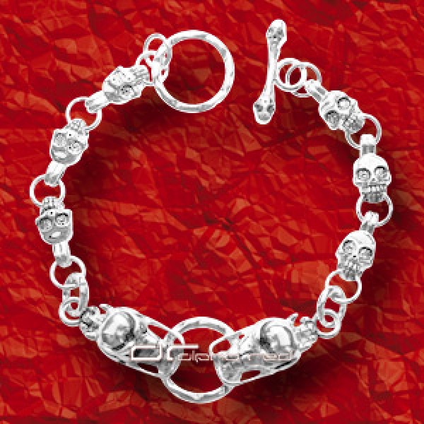 &raquo;&raquo;&raquo; SKULL ARMBAND TOTENKOPF DRACHEN GLIEDER GOTHIC 5078