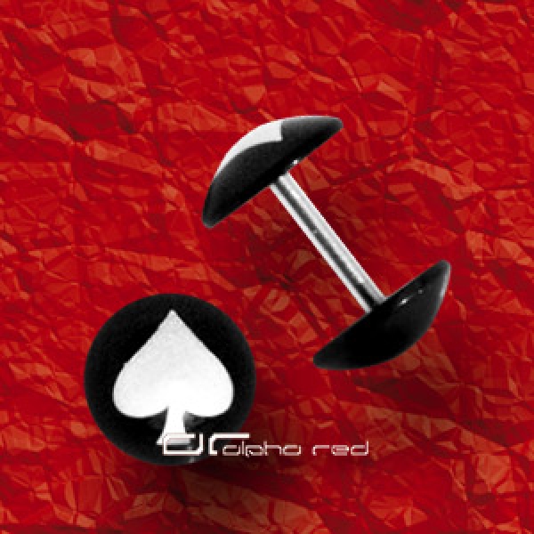 &raquo;&raquo;&raquo; FAKE PLUG OHR PIERCING SCHWARZ PIK wei&szlig; 8068