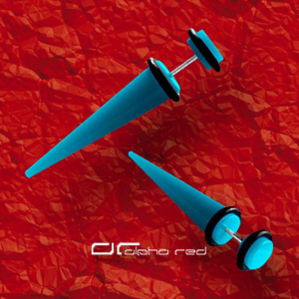 &raquo;&raquo;&raquo; NEON ACRYL FAKE OHR PIERCING EXPANDER blau 1724