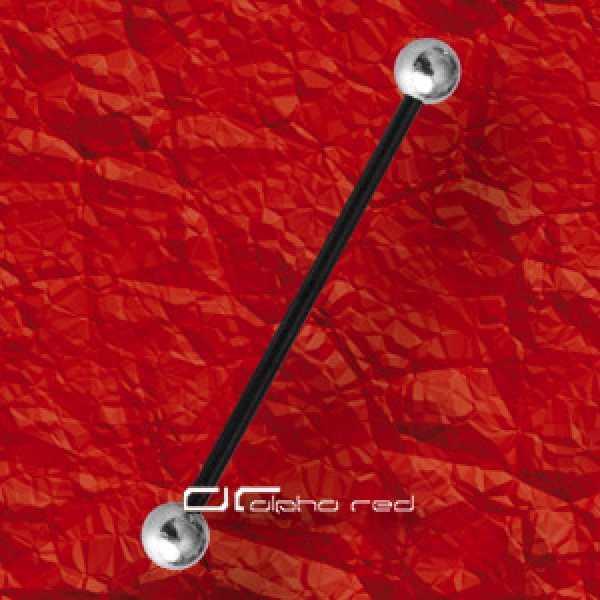 &raquo;&raquo;&raquo; INDUSTRIAL BARBELL PIERCING TITAN STAB SCHWARZ 116