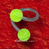 ��� PIERCING BODY SPIRALE UV MARMOR gr�n 1315