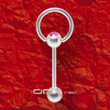 ��� ZUNGEN PIERCING DOORKNOCKER KRISTALL rosa 2255