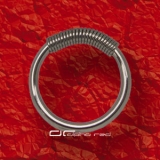 ��� AUSGEFALLENER PIERCING RING MIT FEDER STATT KUGEL 1688