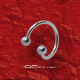 ��� SPIRALE PIERCING RING 1,2 mm MIT KUGELN BALL 3885