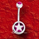 ��� ROCK STAR BAUCHNABELPIERCING KRISTALL dunkelviolett 3903