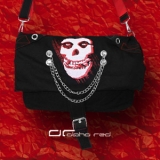 MISFITS TOTENKOPF SKULL CHAINS SHOULDER BAG schwarz 7049
