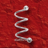 ��� 3-FACH SPIRALE OHR PIERCING STAHL 4338