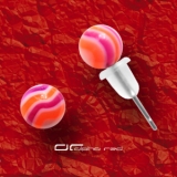 ��� UV ACRYL OHRSTECKER OHRRINGE 1 PAAR pink-orange 4471