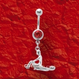 ��� EROTIC KAMA SUTRA BAUCH PIERCING KRISTALL ROT 4563