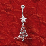 ��� X-MAS WEIHNACHTEN DESIGN BAUCH PIERCING BAUM 4006