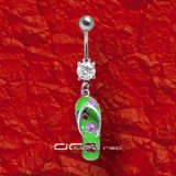 ��� FLIP FLOP BAUCHNABEL PIERCING KRISTALL klar 4708