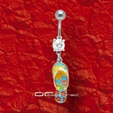 ��� FLIP FLOP BAUCHNABEL PIERCING KRISTALL klar 4711