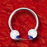 ��� CBR HUFEISEN PIERCING KLAR KRISTALL blau 5381
