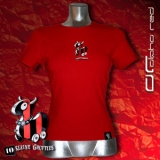 ��� FRECHES KINDER T-SHIRT D�MONISCHES ENTLEIN rot 2873