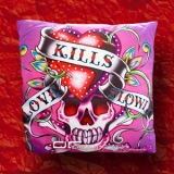 ��� ED HARDY KISSEN STRASS - LOVE KILLS SLOWELY - pink 1258