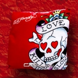 ��� ED HARDY CUSHION KISSEN - LOVE KILLS SLOWELY - rot 1259