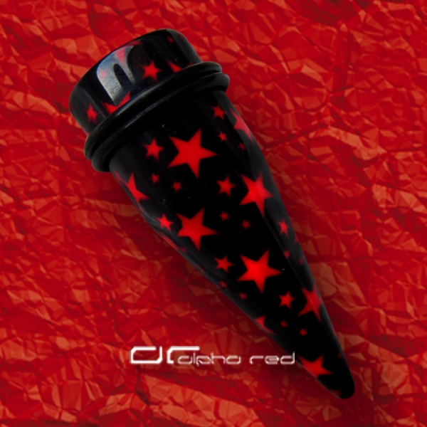 »»» MULTI STARS ACRYL EXPANDER DEHNUNGSSTAB STERNE rot 2907