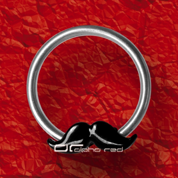 »»» MUSTACHE BCR KLEMMKUGELRING PIERCING 3299
