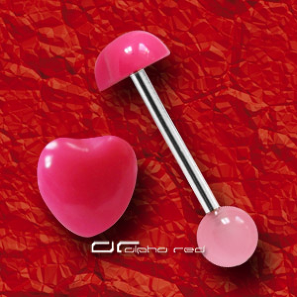 »»» SWEET HEART PIERCING ZUNGENPIERCING HERZ pink 5472