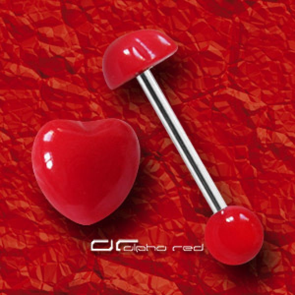 »»» SWEET HEART PIERCING ZUNGENPIERCING HERZ rot 5471