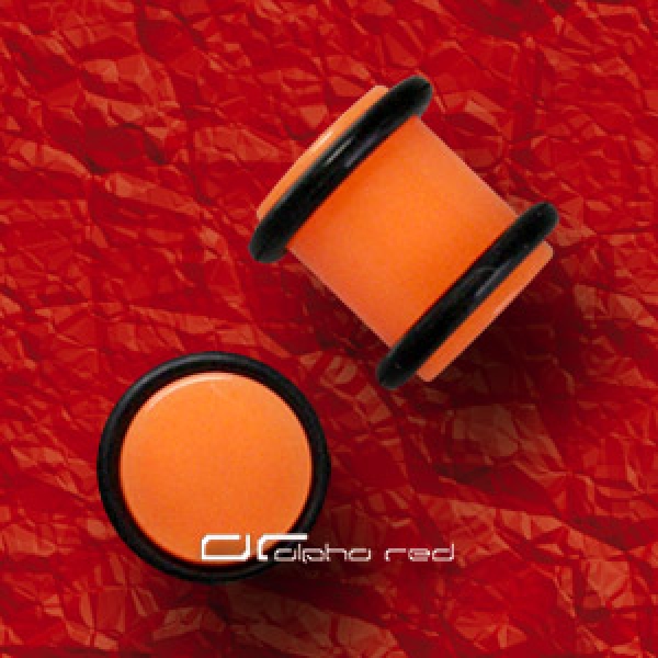 ACRYL OHR PLUG PIERCING 1,6-10 mm orange 1167