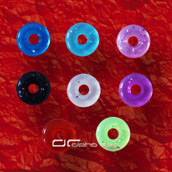 »»» 7er SET  UV GLITTER DONUT RUND FÜR ZUNGENPIERCING 8293