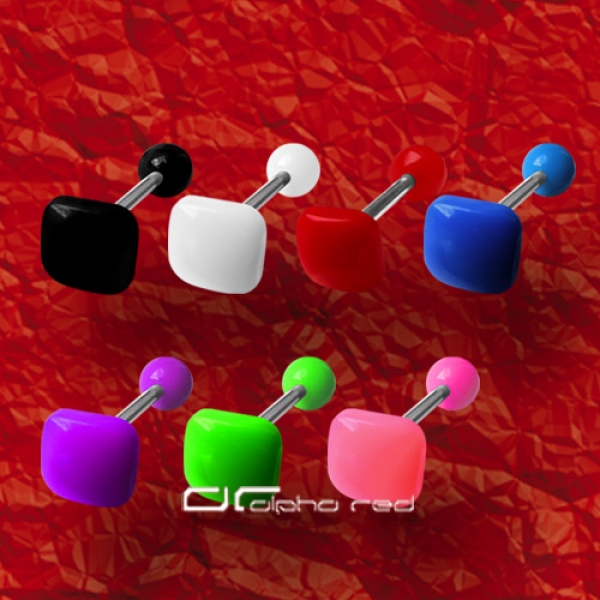 »»» 7er SET COLOUR SHAPE ZUNGENPIERCING SQUARE 8315