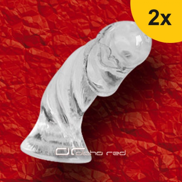 »»» 2er DEHNUNGSSET EROTIC PENIS ACRYL PLUG klar 8 + 10 mm 8331