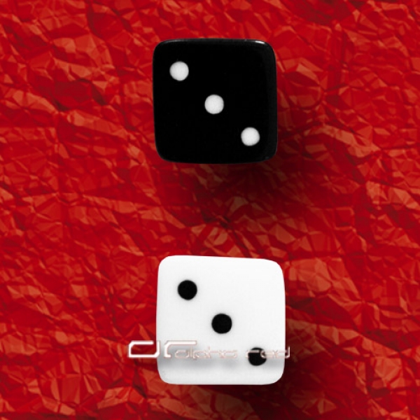 »»» 2er SET ACRYL DICE PLUG OHRPIERCING WÜRFEL 8384