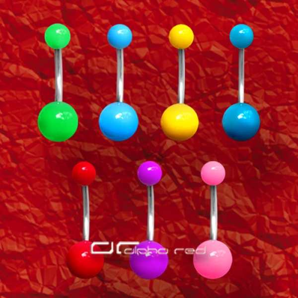 »»» 7er SET NEON ACRYL BAUCHNABELPIERCING 8447