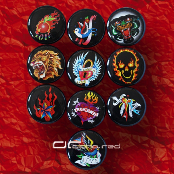 »»» 10er SET TATTOO ACRYL SADDLE PLUG 8590