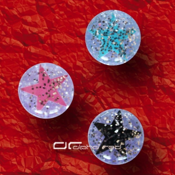 »»» 3er SET GLITTER STAR SADDLE PLUG STERN 8599