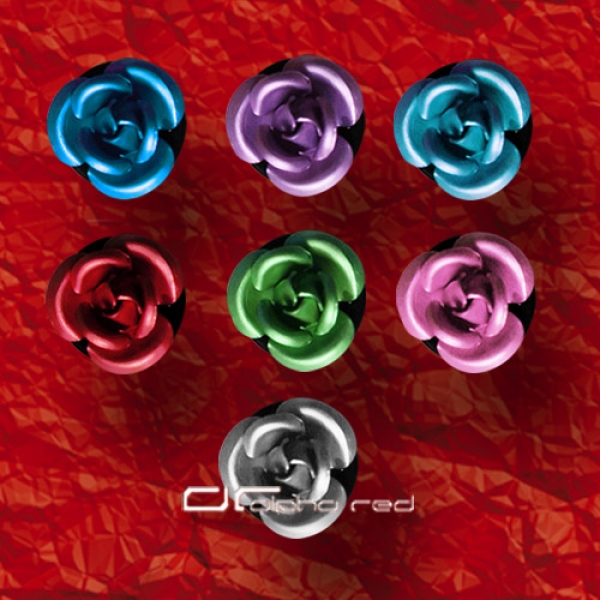 »»» 7er SET ACRYL PLUG OHRPIERCING ROSE 8673