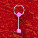 »»» UV ZUNGEN PIERCING MARMOR DOORKNOCKER rosa 1292