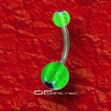 »»» BAUCHNABELPIERCING STAR DOT BALL grün 1327