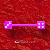 »»» UV FLEXI BRUSTPIERCING mit WÜRFEL lila 3415