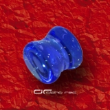 GLAS PLUG OHR PIERCING 5-20 mm blau 3490