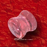 GLAS PLUG OHR PIERCING 11 mm rosa 3491