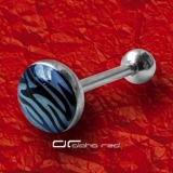 »»» SOLAR ZUNGENPIERCING ZEBRA blau 2622