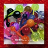 »»» 3er SET BUNTE UV FLEXI BAUCHPIERCING SHEERBALL 2664