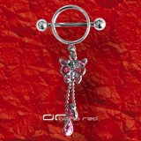 »»» BRUSTPIERCING SCHMETTERLING NIPPLE ROUNDER Kristall 2859