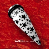 »»» MULTI STARS ACRYL EXPANDER DEHNUNGSSTAB STERNE weiß schwarz 2909