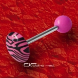 »»» ZEBRA SHAPE ZUNGENPIERCING RUND pink 2926
