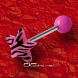 »»» ZEBRA SHAPE ZUNGENPIERCING STERN pink 2928